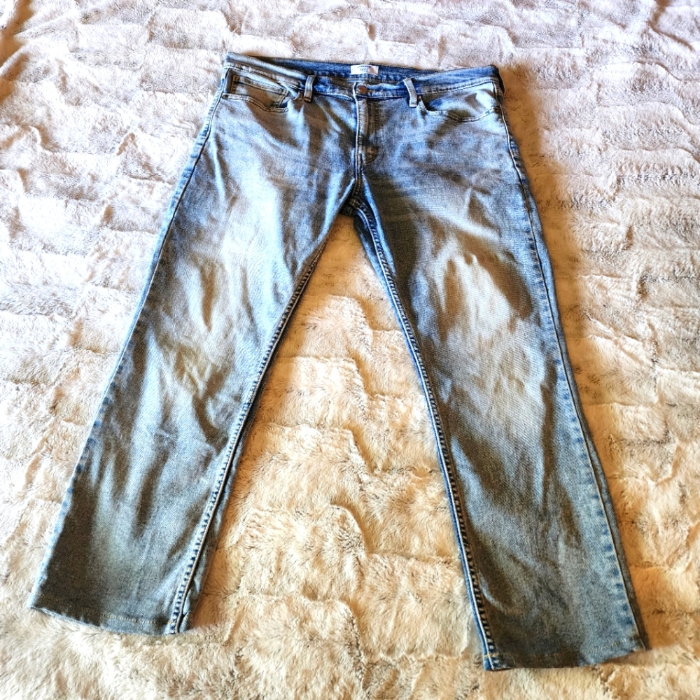 Levi's Denizen Light Wash 216 Slim Straight Leg Jeans W36 Petite Length